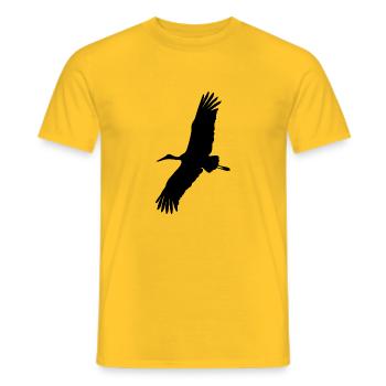 Storch - Männer T-Shirt - Gelb - Vorne - AI Model Male 178 dark (178cm)