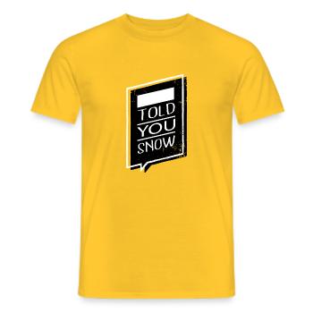 fun quote dino christmas present bodybuilding - Men's T-Shirt - yellow - Front - AI Model Male 178 dark (178cm)