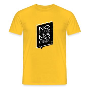 funshirt apprentice tools carpenter funny tshirts - Männer T-Shirt - Gelb - Vorne - AI Model Male 178 dark (178cm)
