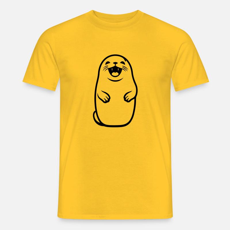 Seelöwe - Männer T-Shirt - Gelb