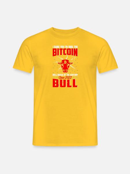 Bitcoin Stier - Männer T-Shirt - Gelb