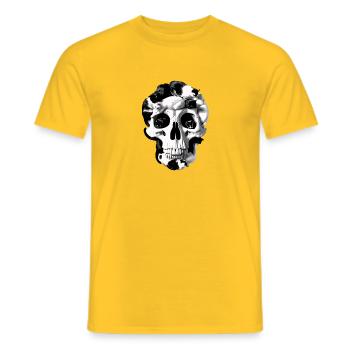 Catskull - Männer T-Shirt - Gelb - Vorne - AI Model Male 178 dark (178cm)
