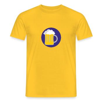 beer - Männer T-Shirt - Gelb - Vorne - AI Model Male 178 dark (178cm)