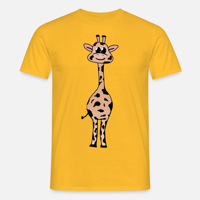 Giraffe - Männer T-Shirt - Gelb