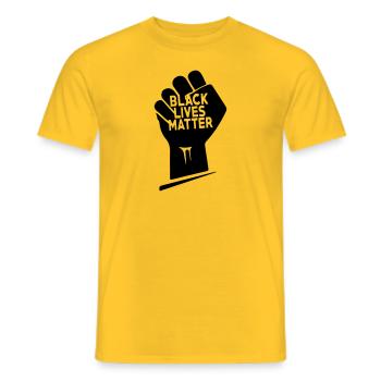Schwarze Leben zählen - Männer T-Shirt - Gelb - Vorne - AI Model Male 178 dark (178cm)