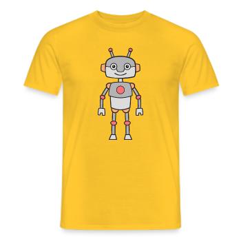 Roboter - Männer T-Shirt - Gelb - Vorne - AI Model Male 178 dark (178cm)