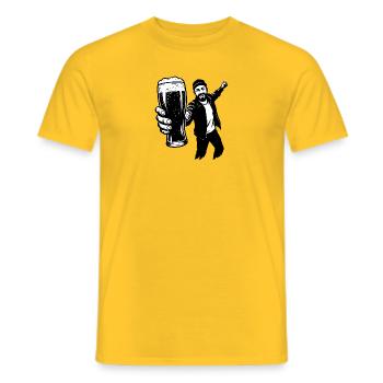 Bierman - Men's T-Shirt - yellow - Front - AI Model Male 178 dark (178cm)