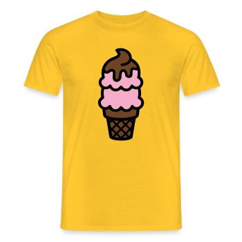 Eiswaffel Eiscreme Icon - Men's T-Shirt - yellow - Front - AI Model Male 178 dark (178cm)