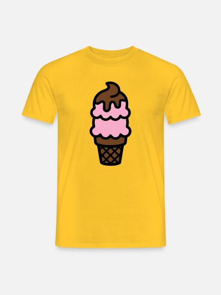 Eiswaffel Eiscreme Icon - Men's T-Shirt - yellow