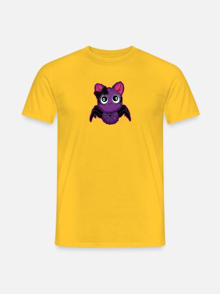 Nachtkuschelbatz mit Flügeln - Männer T-Shirt - Gelb