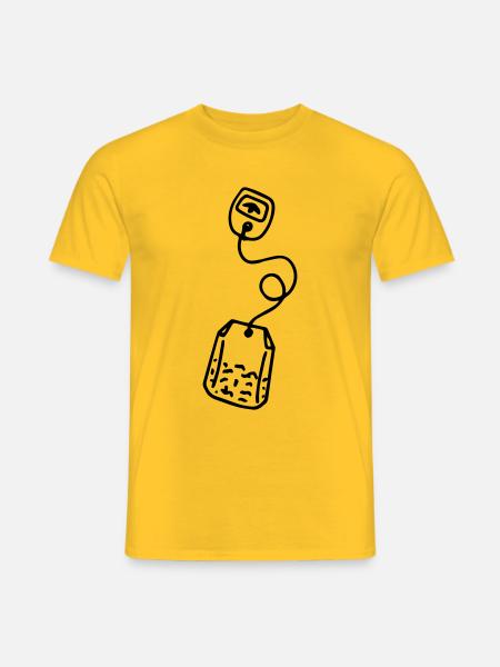 Teebeutel Tee Teetasse Teetrinker Tea Tealover - Männer T-Shirt - Gelb