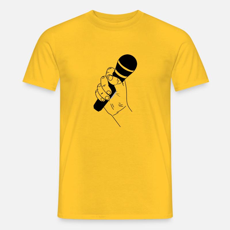 Microfono - T-shirt uomo - giallo
