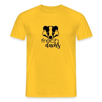 Frechdachs - Männer T-Shirt - Gelb - Vorne - AI Model Male 178 dark (178cm)