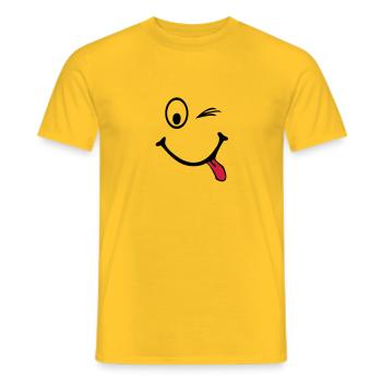 Smiley - Men's T-Shirt - yellow - Front - AI Model Male 178 dark (178cm)