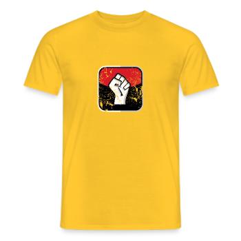 Faust - Symbol (used) - Männer T-Shirt - Gelb - Vorne - AI Model Male 178 dark (178cm)