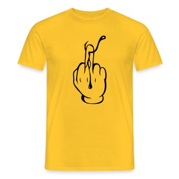 For real peace and quiet by the water! - Angler shirt! - Men's T-Shirt - yellow - Front - AI Model Male 178 dark (178cm)