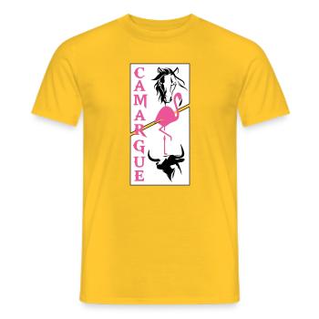 Camargue - Männer T-Shirt - Gelb - Vorne - AI Model Male 178 dark (178cm)