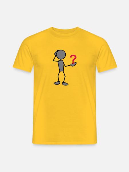 greyman_with_issues_at_hand_3c - Men's T-Shirt - yellow