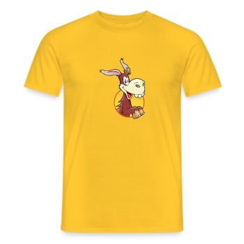 ass - Men's T-Shirt - yellow - Front - AI Model Male 178 dark (178cm)
