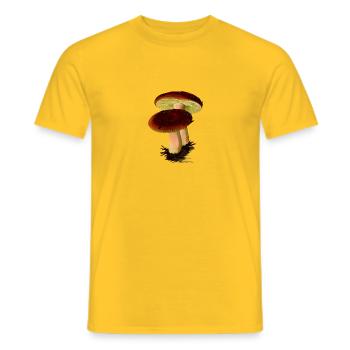 Steinpilz - Männer T-Shirt - Gelb - Vorne - AI Model Male 178 dark (178cm)