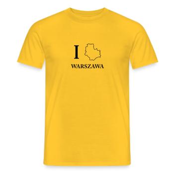 I love Warszawa Warschau ich liebe Shirt - Männer T-Shirt - Gelb - Vorne - AI Model Male 178 dark (178cm)