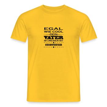 Egal wie cool vater ist SCHORNSTEINFEGER - Männer T-Shirt - Gelb - Vorne - AI Model Male 178 dark (178cm)