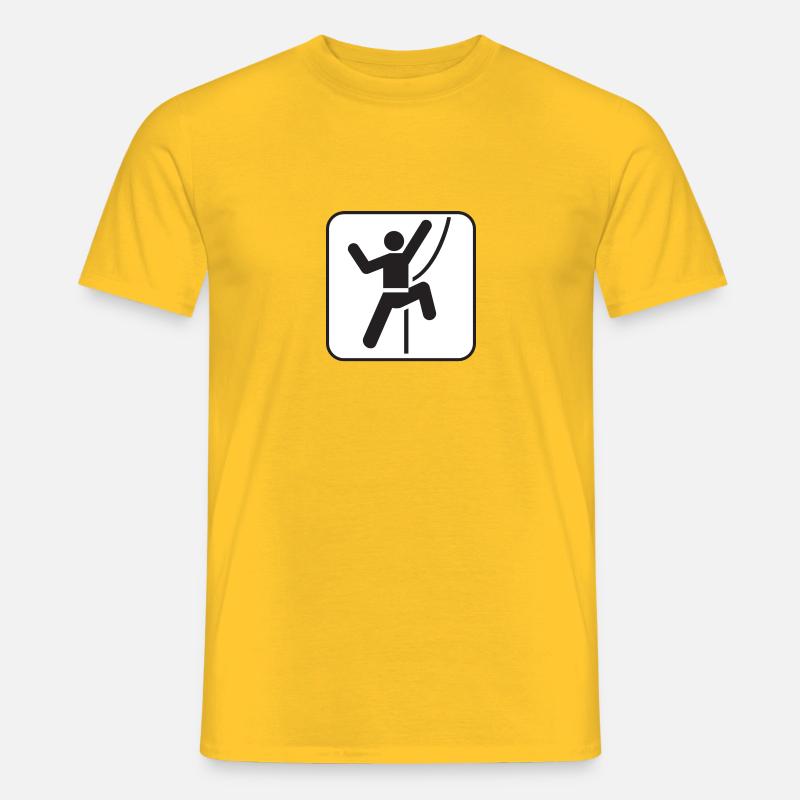 SeilKlettern - Männer T-Shirt - Gelb