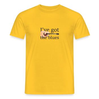 The blues - T-shirt homme - jaune - Devant - AI Model Male 178 dark (178cm)