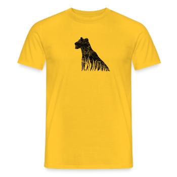 Löwin - Männer T-Shirt - Gelb - Vorne - AI Model Male 178 dark (178cm)