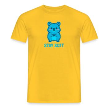 Stay Soft Quokka Design - T-shirt homme - jaune - Devant - AI Model Male 178 dark (178cm)