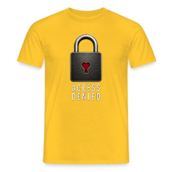 Porte tes pensées - T-shirt homme - jaune - Devant - AI Model Male 178 dark (178cm)
