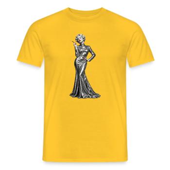 MESMERISIEREN - Männer T-Shirt - Gelb - Vorne - AI Model Male 178 dark (178cm)