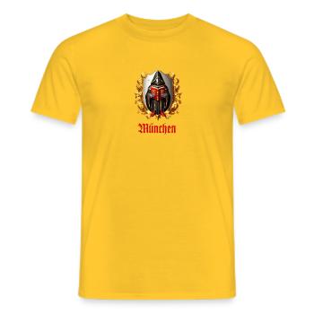 München - Männer T-Shirt - Gelb - Vorne - AI Model Male 178 dark (178cm)