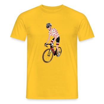 Bergetappe - L’Alpe d’Huez - Männer T-Shirt - Gelb - Vorne - AI Model Male 178 dark (178cm)