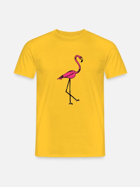 flamingo - Männer T-Shirt - Gelb