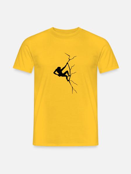 crack climbing - Men's T-Shirt - yellow