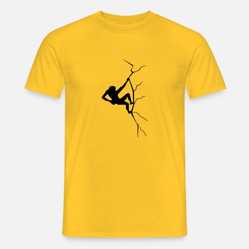 Rissklettern - Männer T-Shirt - Gelb