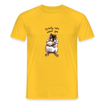 Ich bin total verrückt nach dir - Eichhörnchen - Männer T-Shirt - Gelb - Vorne - AI Model Male 178 dark (178cm)