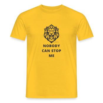 Nobody Can Stop Me - Männer T-Shirt - Gelb - Vorne - AI Model Male 178 dark (178cm)