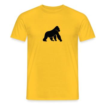 Un Gorille sauvage - T-shirt homme - jaune - Devant - AI Model Male 178 dark (178cm)