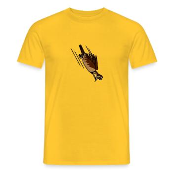 drôle d'oiseau crash cool drôle bande dessinée - T-shirt homme - jaune - Devant - AI Model Male 178 dark (178cm)