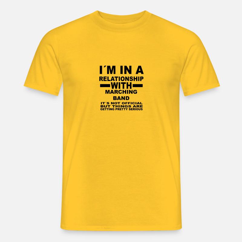 relationship with MARCHING BAND - Männer T-Shirt - Gelb