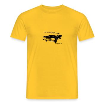 Impala 67 Meilleure voiture contre les démons - T-shirt homme - jaune - Devant - AI Model Male 178 dark (178cm)