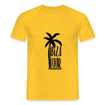 Ibiza - Men's T-Shirt - yellow - Front - AI Model Male 178 dark (178cm)