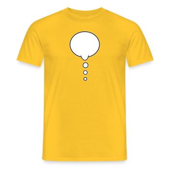 Denkblase Design - Männer T-Shirt - Gelb - Vorne - AI Model Male 178 dark (178cm)