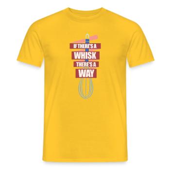 Cake Baking Pastry Chef Cake Baker - Men's T-Shirt - yellow - Front - AI Model Male 178 dark (178cm)
