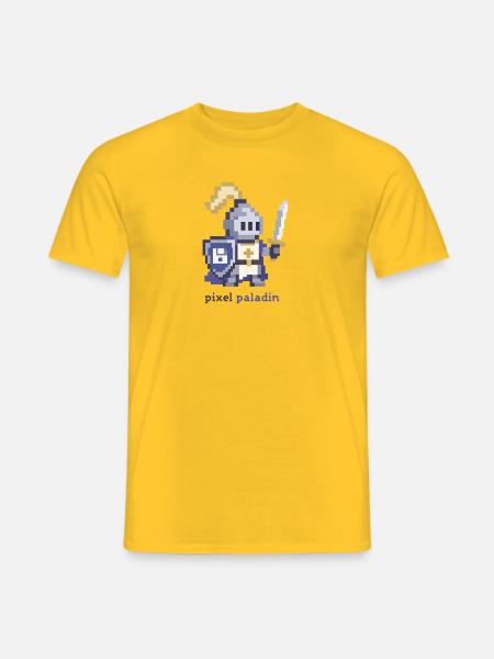 Pixel Paladin Pixelheld - Männer T-Shirt - Gelb