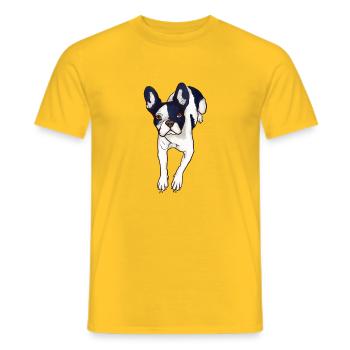 Frenchie - Bouledogue Français - T-shirt homme - jaune - Devant - AI Model Male 178 dark (178cm)