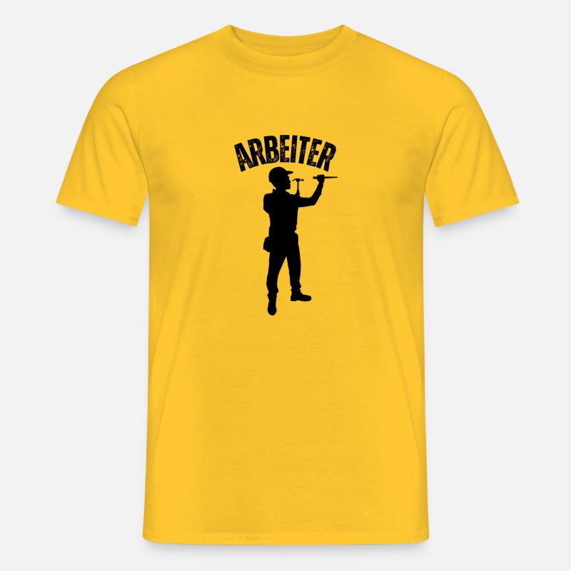 Arbeiter - Männer T-Shirt - Gelb