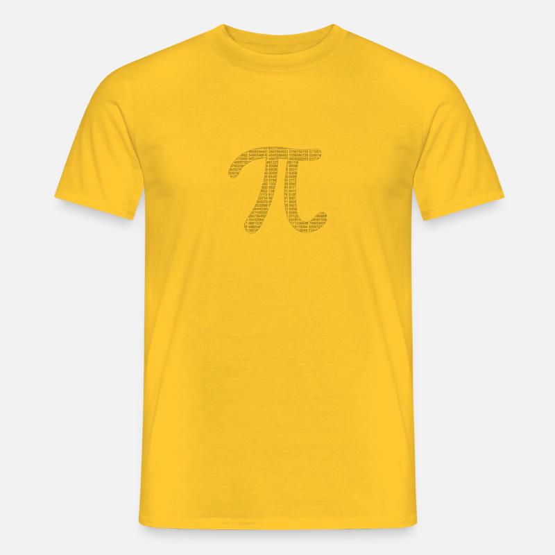 Pi - Männer T-Shirt - Gelb